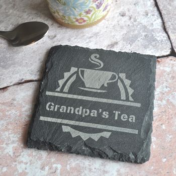 Personalised Tea Slate Coaster, 2 of 3