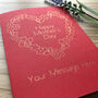 Personalised Mother's Day Heart And Flower Wreath Card, thumbnail 1 of 10