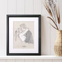 Personalised Monochrome Couples Sketch, thumbnail 3 of 7