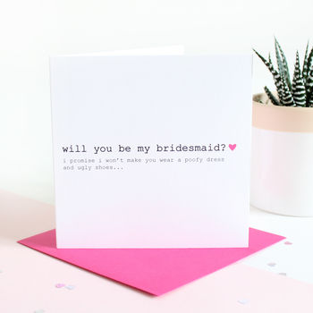Will You Be My Bridesmaid, No Poofy Dress Card, 2 of 3