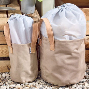 Set Of Two Khaki Garden Storage Bags, 4 of 6