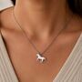 Horse Necklace With Birthstone, thumbnail 1 of 12