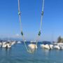 Emerald And Gold Vermeil Multi Gemstone Station Necklace, thumbnail 2 of 5