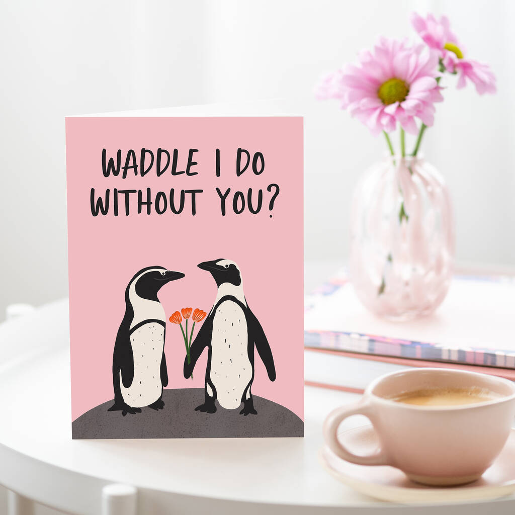 Waddle I Do Valentine’s Day Card | Anniversary Card, 1 of 3