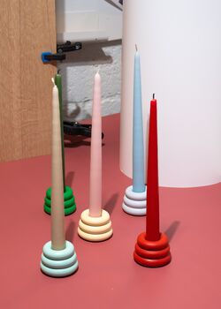 Triple O Candleholder: Red, 4 of 4