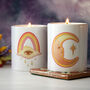 Personalised Retro Sun, Rainbow Cloud Or Moon Candle, thumbnail 2 of 2