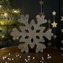 Wooden Cut Out Snowflake Decoration, thumbnail 1 of 2