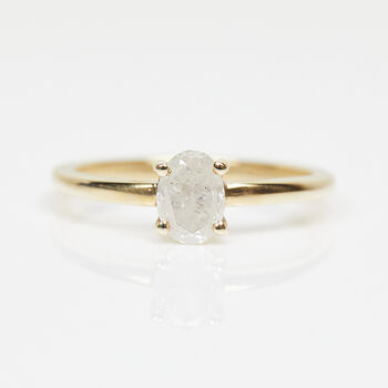 0.40ct Oval Icy White Diamond Juno Ring, 2 of 3