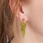 Green Peridot Grape Style Stud Earrings, thumbnail 1 of 11