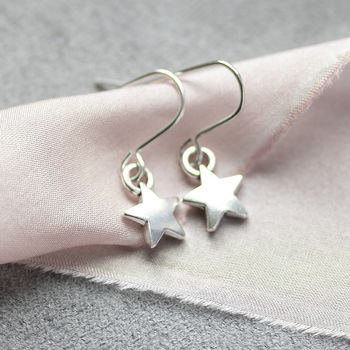 Silver Plated Star Earrings, 3 of 12
