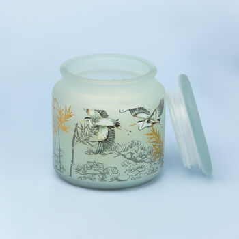 G Decor Crane Fresh Cotton Frosted Glass Big Jar Candle, 3 of 3