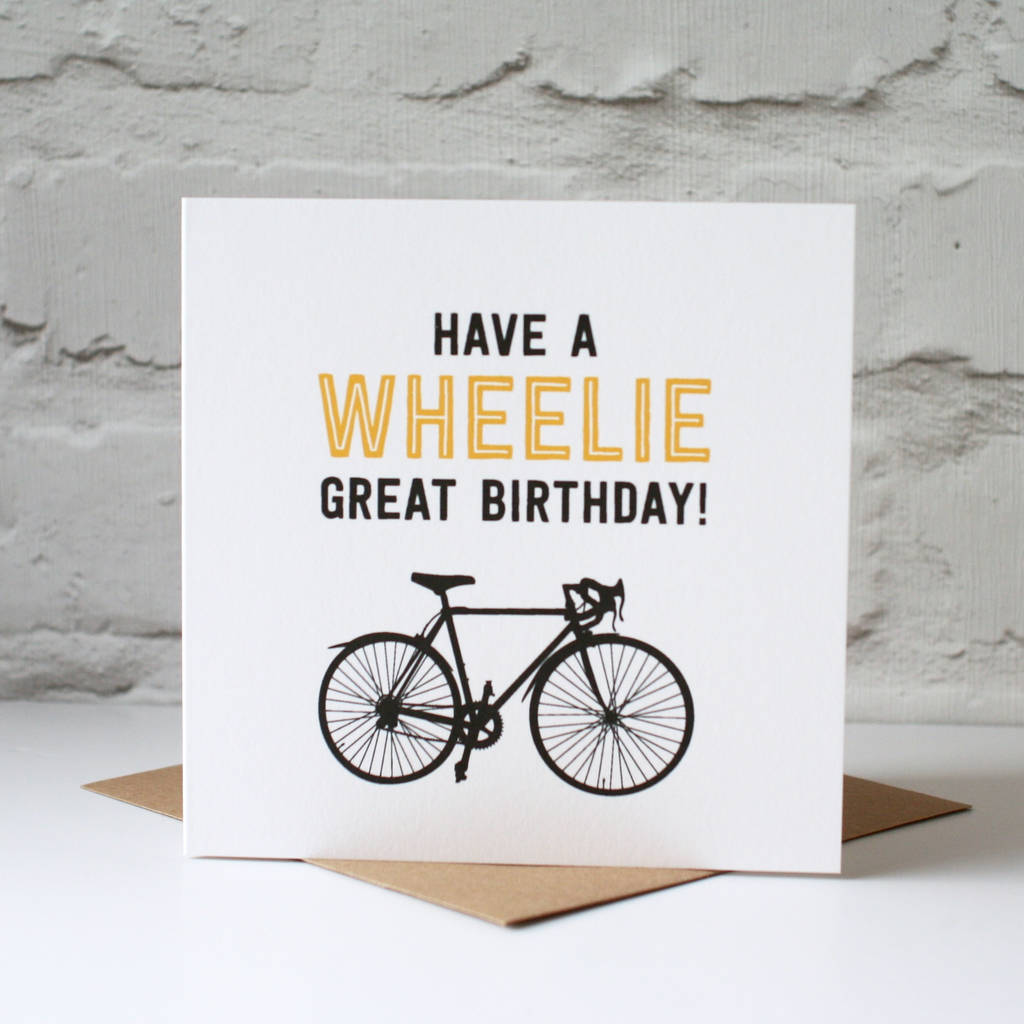 Wheelie Great Birthday Card, 1 of 5