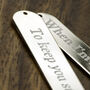 Personalised Secret Message Rhodium Plated Collar Stiffeners, thumbnail 8 of 12