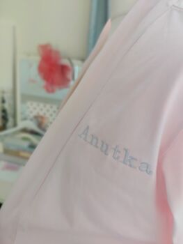 Personalised Cotton Wrap Style Dressing Gown, 2 of 11
