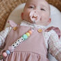 Personalised Pastel Dummy Clip / Teething Rattle, thumbnail 6 of 6