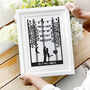 Personalised Couples Anniversary Papercut Style Print, thumbnail 4 of 4