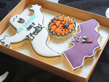 No Tricks Only Treats! Hand Iced Cookie Gift, 4 of 4