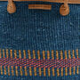 Nyuma: Teal, Gold And Red Stripe Woven Laundry Basket, thumbnail 3 of 6