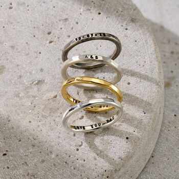 Personalised Men's Stacker Ring, 7 of 10