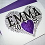 Personalised 30th Birthday Sparkle Card, thumbnail 8 of 8