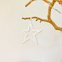 Porcelain Star / Snowflake Hanging Decoration, thumbnail 2 of 3