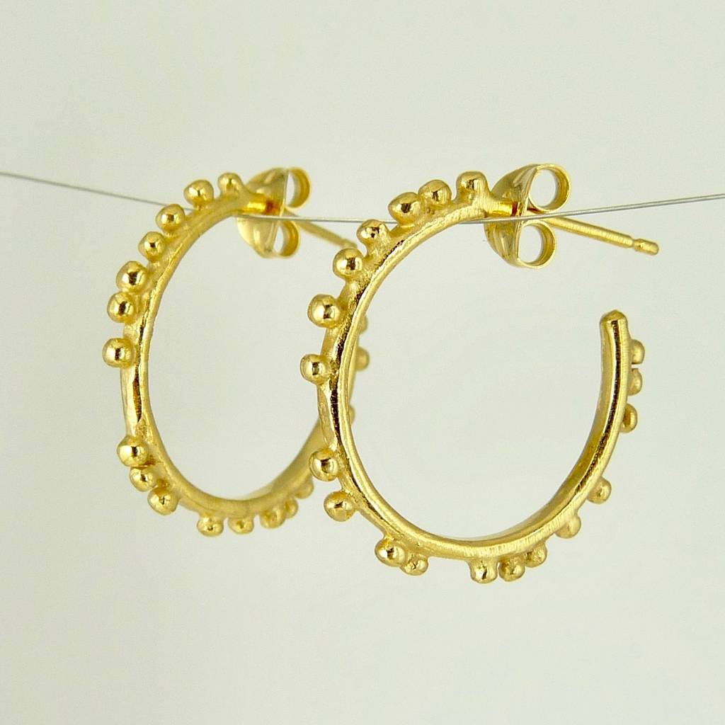 Small Granulation Gypsy Hoops By Blossoming Branch