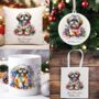 Personalised Lhasa Apso In Christmas Lights, thumbnail 1 of 10