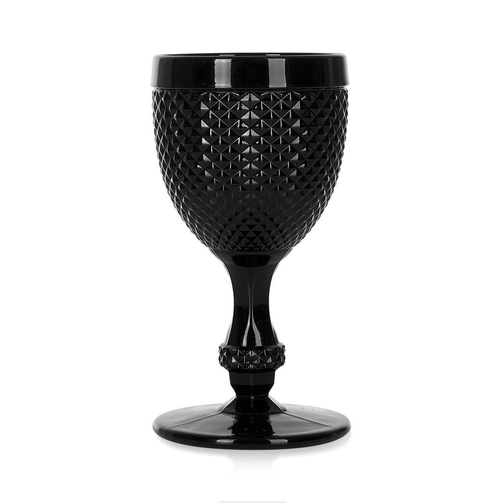 Diamond Glass Wine Goblet Set Of Six By Duchess & Butler