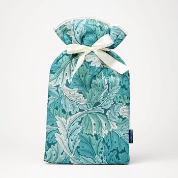 Hot Water Bottle In William Morris Acanthus Teal, 4 of 5