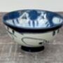 Blue And White Cat Patterned Small Japanese Bowl, 11.5cm, thumbnail 2 of 3