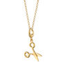 18ct Gold Scissors Charm Necklace, thumbnail 2 of 7