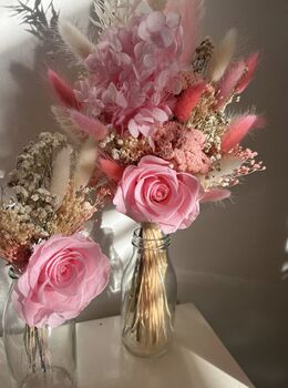 Pale Pink Dried Flower Bouquet, 2 of 5