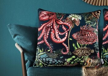 Beneath The Surface Sealife Square Cushion With Underwater Theme, 4 of 6