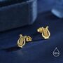 Sterling Silver Lyre Stud Earrings, thumbnail 5 of 11