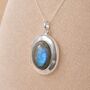 Personalised Sterling Silver Labradorite Gemstone Photo Locket Necklace, thumbnail 1 of 6