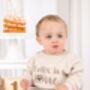 Personalised Embroidered Bear 'One' First Birthday Sweatshirt Jumper, thumbnail 3 of 9