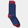 Men's Three Sock Gift Box Navy And Wine, thumbnail 3 of 5