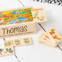 Personalised Safari Wooden Domino Toy Set, thumbnail 6 of 6