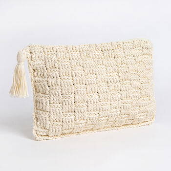 Basketweave Clutch Bag Easy Crochet Kit, 4 of 8