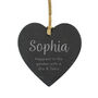 Personalised Message Slate Heart Hanging Decoration, thumbnail 4 of 4