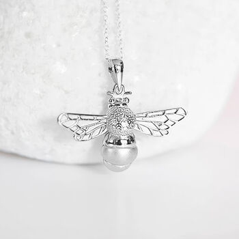 Sterling Silver Bumble Bee Necklace, 3 of 12