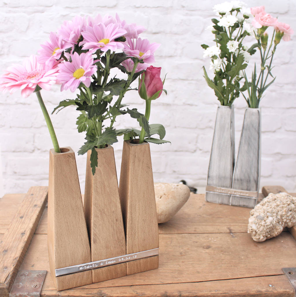 multi stem beech wood vase by warner's end