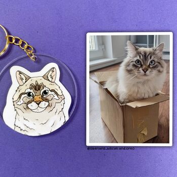 Personalised Pet Portrait Keychain, 2 of 11