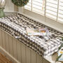 Grey Gingham Bench Cushion, thumbnail 1 of 5