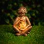 Solar Boy Garden Ornament Statue Fairy Jar Patio Decor, thumbnail 1 of 3