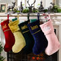 Personalised Luxury Plush Velvet Christmas Stocking, thumbnail 1 of 9