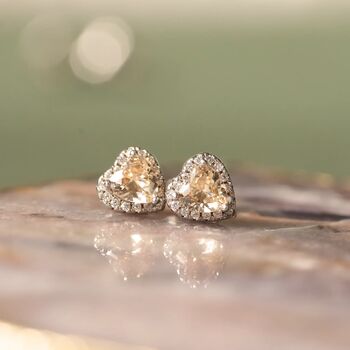 November Birthstone Earrings Citrine, 2 of 4