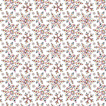Premium Quality Vibrant Multi Coloured Snowflake Christmas Gift Wrapping Paper, 4 of 8