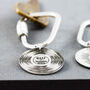 Personalised Vinyl Record Silver Keyring, thumbnail 4 of 8