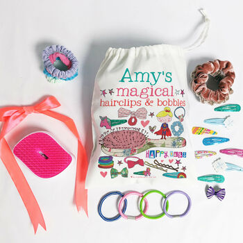 Personalised Magical Hair Clips And Bobbles Bag, 2 of 12